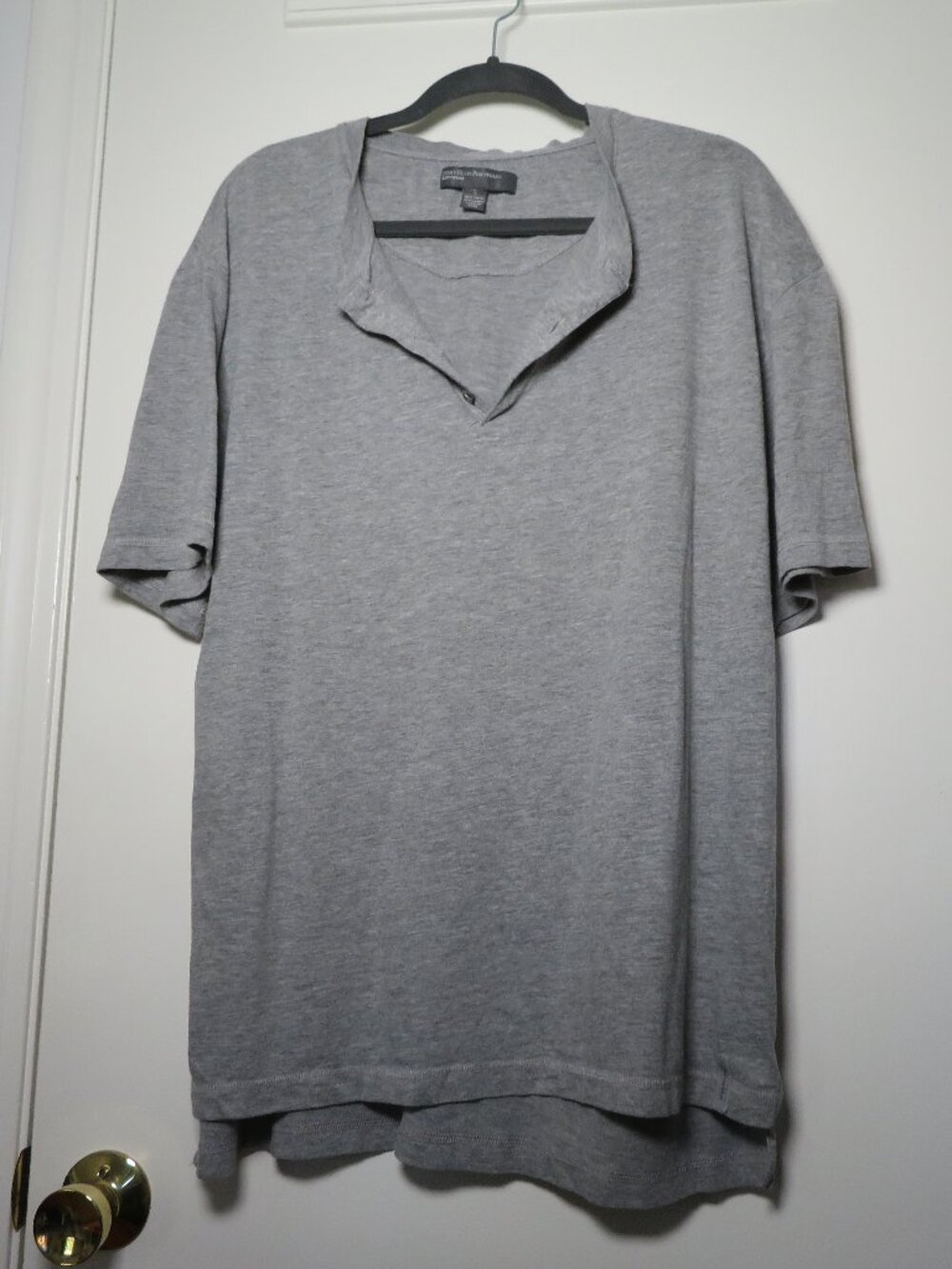 Grey Perry Ellis Portfolio Sleepwear Polo Tshirt